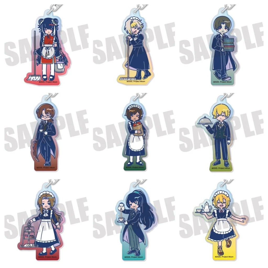 Móc khóa Limbus Company Acrylic Keyring mẫu Retopop nhân vật Don Quixote Kromer Maid Waiter trang tr