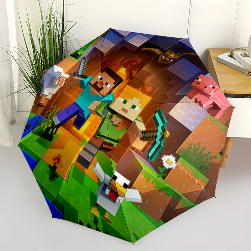 Ô chống nắng Minecraft Dragon - Thiết kế độc đáo, ô gấp tự động cho người yêu game