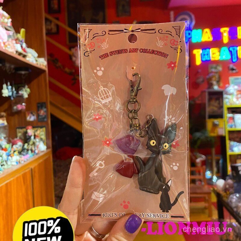 Phụ kiện thời trang: Mặt Dây Chuyền Nơ Hình Mèo Đen JiJi from Hayao Miyazaki
