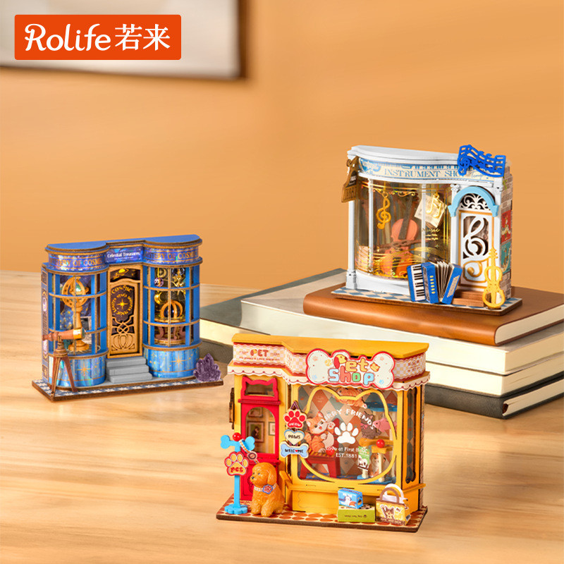 Rolife rolife DIY Cottage Dòng cửa hàng nhỏ được lắp ráp bằng tay Ngôi nhà nhỏ Mô hình thu nhỏ Quà t
