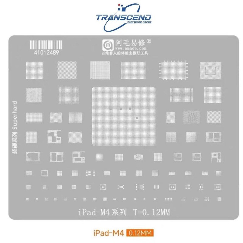BGA Reballing Stencil Cho Pro MacBook Air CPU M4 Pro 2024 A2836 339S01450 SN25A23P Sạc Reball Hàn Th