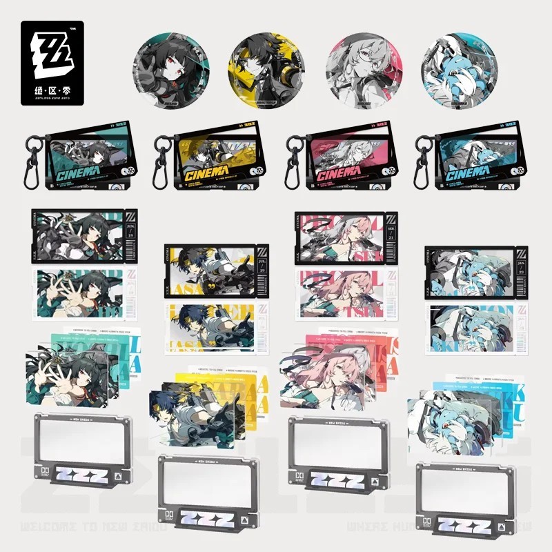 Móc khóa Zenless Zone Zero Standee Acrylic Huy hiệu ZZZ Official Merch miHoYo Đội 6 Section 6 Miyabi