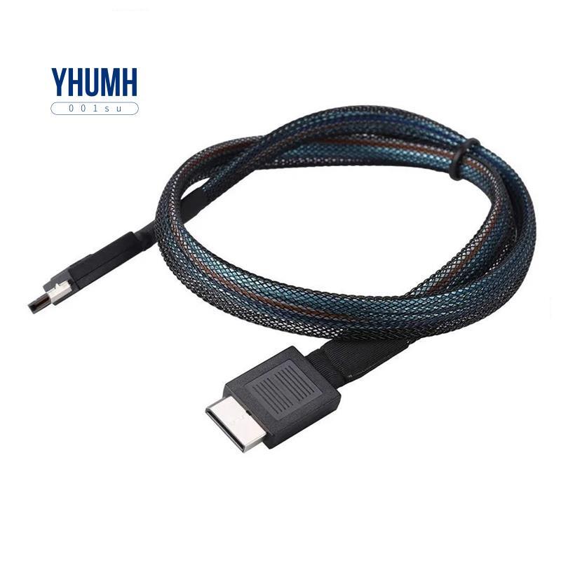 Cáp PCIE4.0 MINI SAS 24Gbps Cáp nối dài dữ liệu Oculink SFF-8611 sang SFF-8611 Đường truyền dữ liệu 