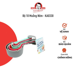 Bộ 10 muỗng nêm gia vị uncle bills đo lường chính xác tiện lợi nhiều màu - ka0330