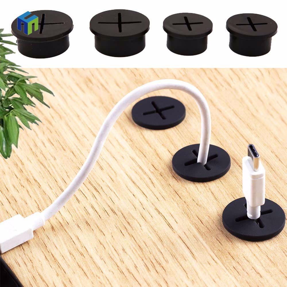 HEALMEYOU Dây Để Bàn Grommet Bàn Tròn Cổng Để Bàn Silicon Cho USB PC Máy Tính Để Bàn Dây Sắp Xếp