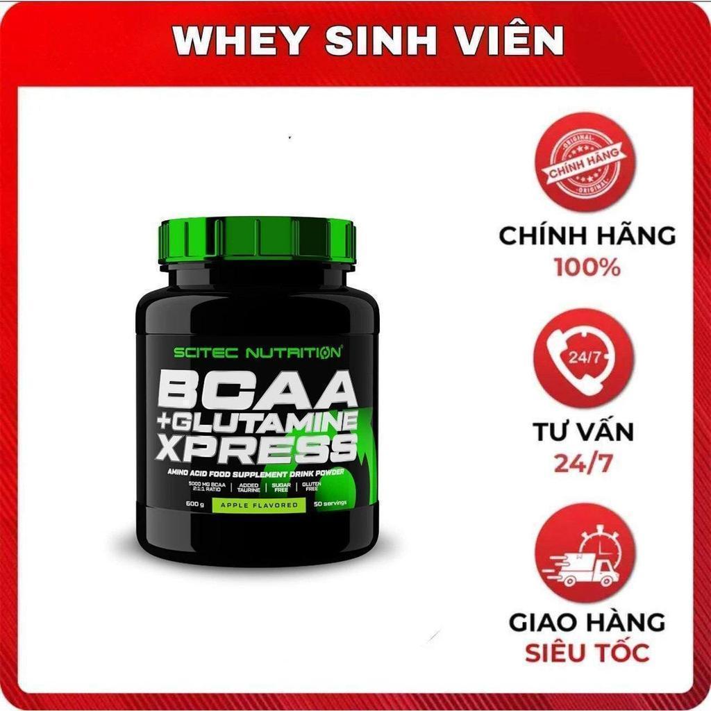 [Ảnh thật]  BCAA | Scitec BCAA Glutamine Xpress Bột [50 Lần Dùng] 600G Vị Lime -  Whey Sinh Viên