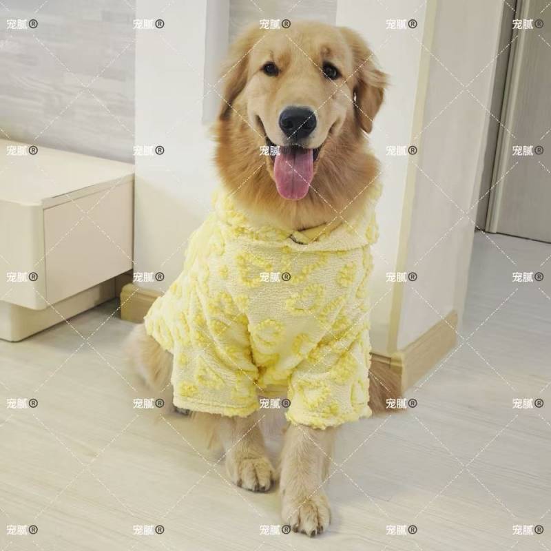 【Ready Stock】 Trendy Brand Lamb Wool Warm Clothes Labrador Golden Retriever Dog Clothes Large Dog Wi