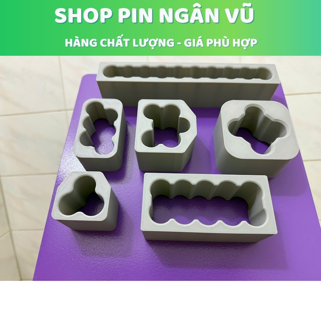 Bộ 6 Khuôn đóng pin 18650 Gồm : 1s10P , 2s5P, 3s1P, 5S1P vuong, Hitachi 12V, nation 12V