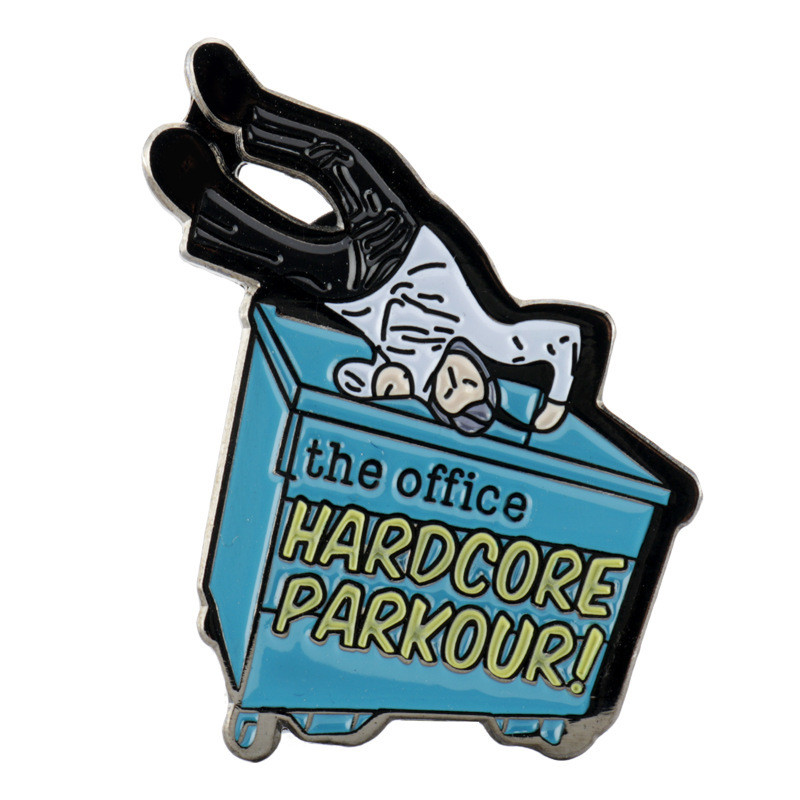 Spot Goods#American TV Series The Office Office Brooch Hardcore Parkour Metal Badge European and Ame