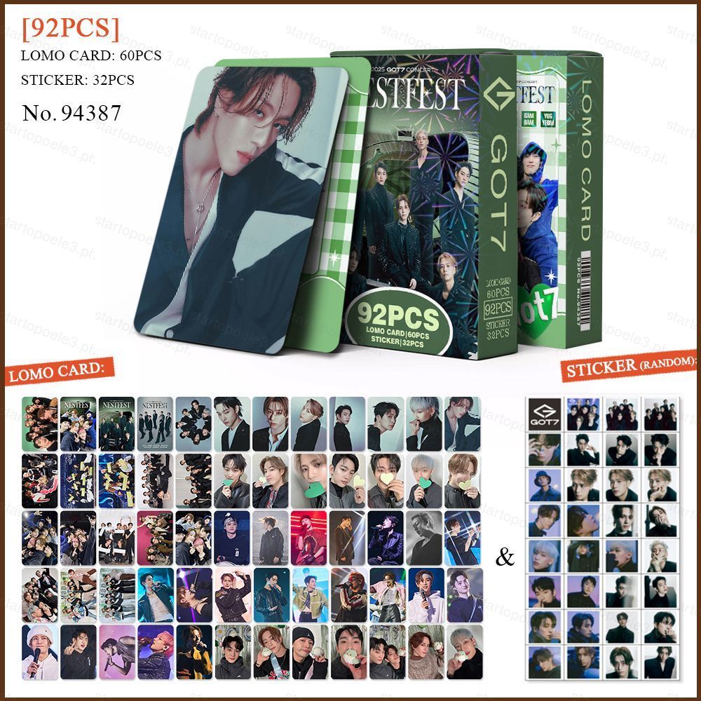 ST3 92 Cái / bộ GOT7 Dán JinYoung NESTFEST LOMO Thẻ YoungJae Bưu Thiếp Bộ Sưu Tập Ngôi Sao KPOP Ngoạ