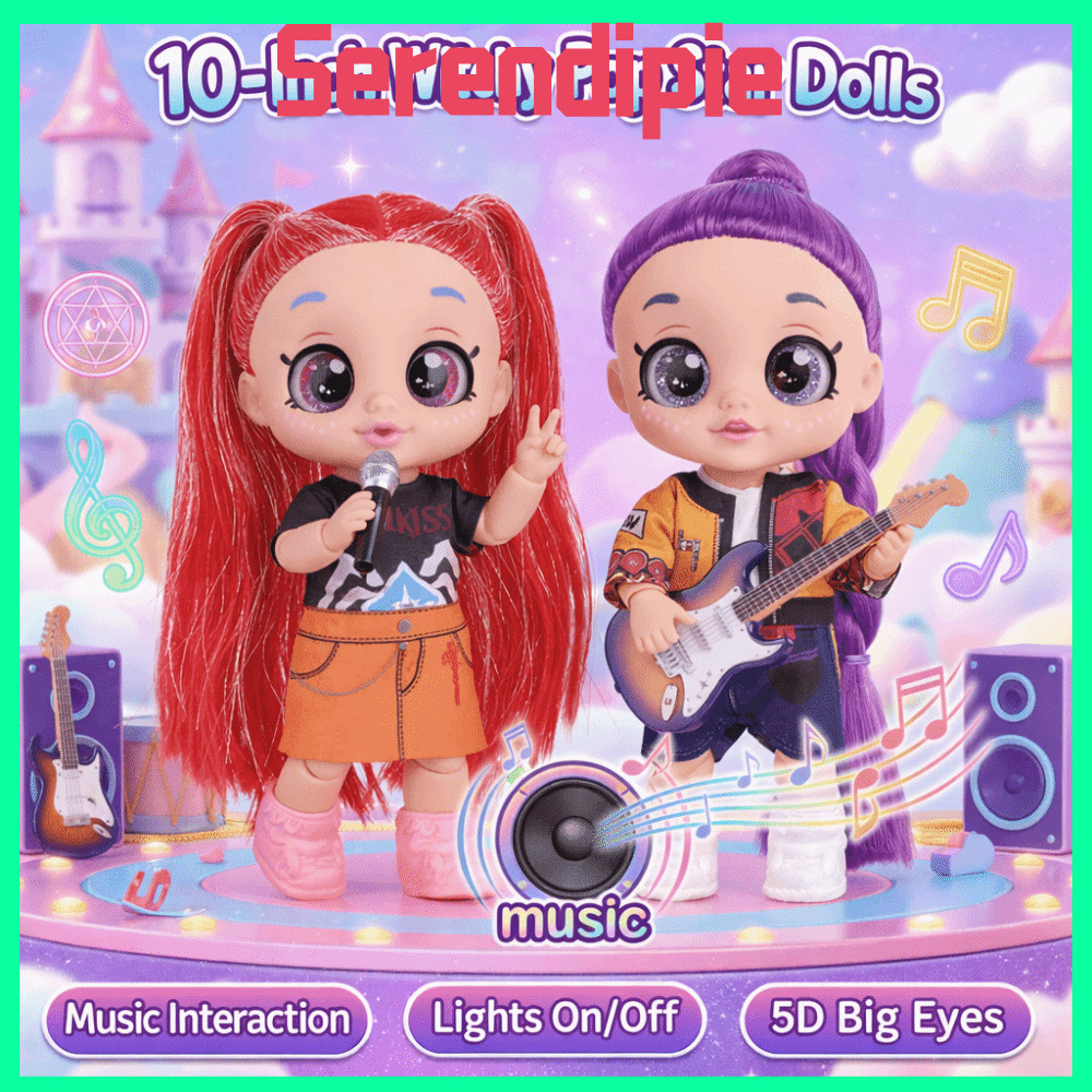 Búp bê SERENDIPIE K-POP, ‌Jointed 5D Eyes 10 Inch Demon Hunters Girl Doll, Realistic HUNTR / X Music