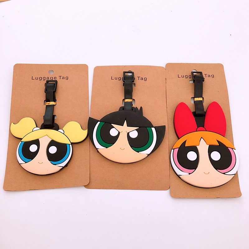 FSFO Travel Essential Boarding Pass Simpson Powerpuff Girls Thẻ hành lý ô tô