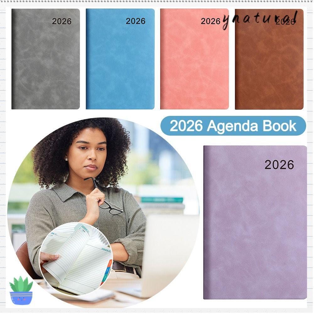 Công cụ lập kế hoạch hàng ngày YNATURAL, Sổ nhật ký 365 2026, Da A5 Size Notebook Office