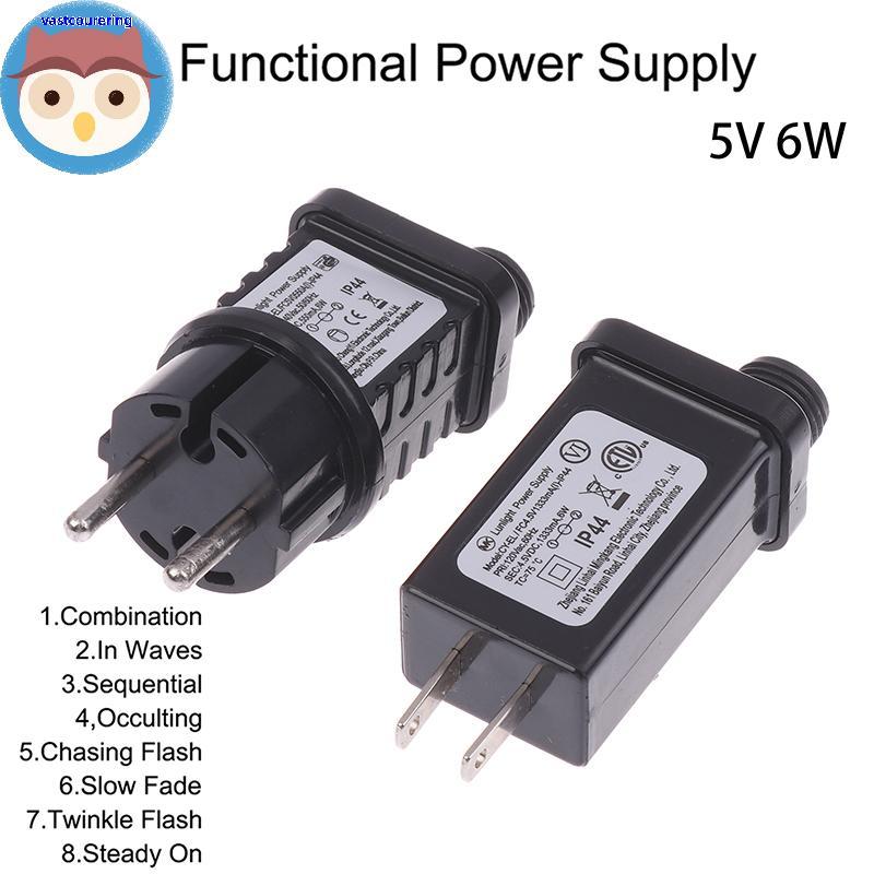 Bình Cắm EU / US 5VDC 6W 8 Chức Năng SELV Đèn LED Driver Switch Adapter IP44 Chiếu Sáng Laser Chống 