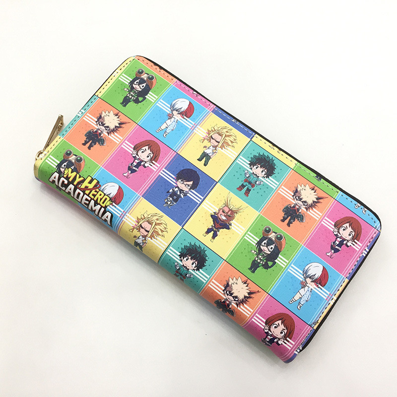 Spot Goods#Anime Midoriya Izuku Bakugou Long Zipper Wallet My Hero Academia Merchandise PU Leather C