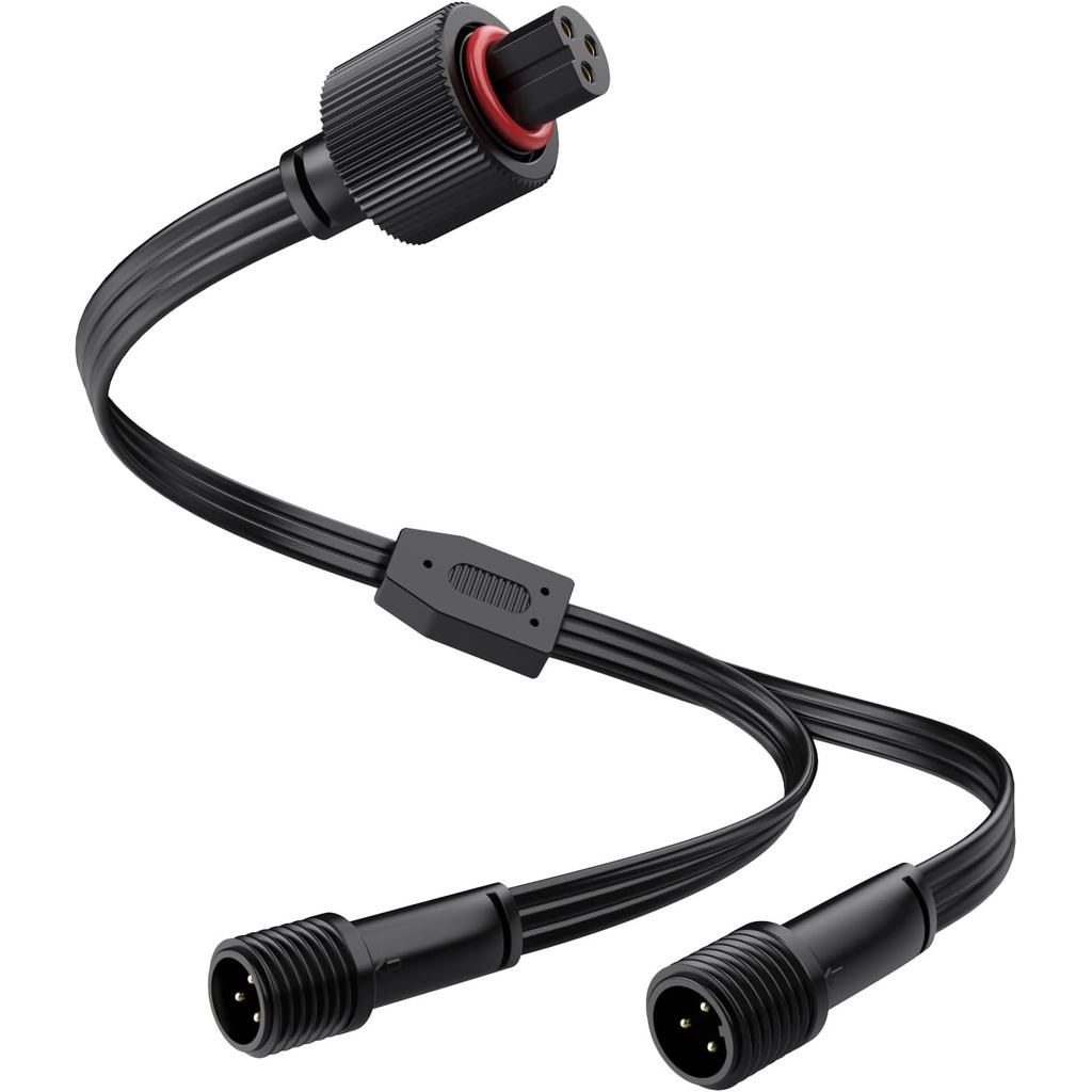 Bộ chia đầu nối Y cho đèn ngoài trời vĩnh viễn Govee, dây nối dài chống nước Tương thích với dây nối