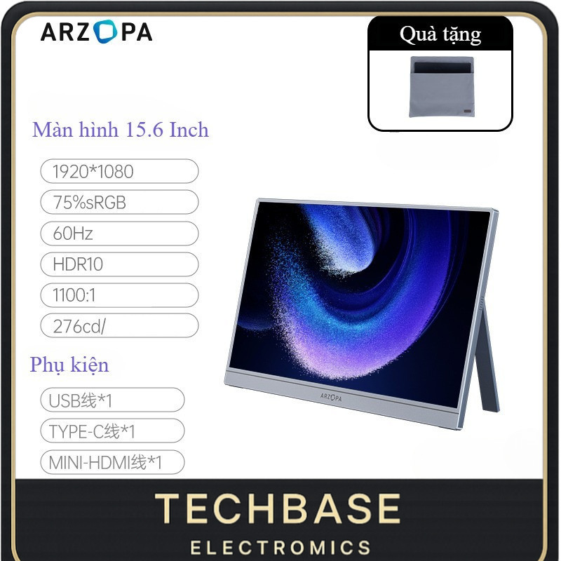 [Hỏa tốc] Màn Hình Di Động ARZOPA tấm nền IPS Full HD - 60Hz Kim loại - Portable Monitor