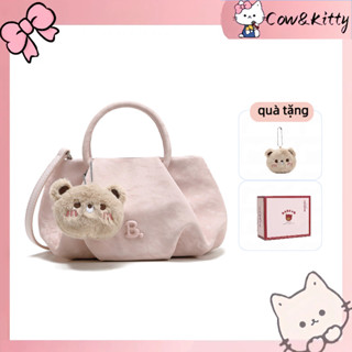  BORRY ROSA Gấu Dễ Thương Trắng Hồng Túi Du Lịch Hàng Ngày Phong Cách Phù Hợp Phổ Biến Phong Cách Dễ Thương Túi Xách 
