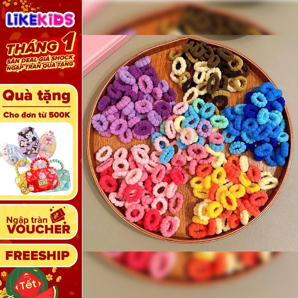 THUN CỘT nhiều màu cho bé gái - LikeKids