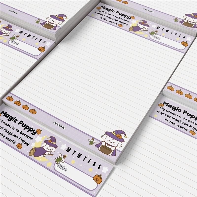 Magic Puppy Notebook B5 Giấy dễ thương Giấy thư tiêu hóa Giấy sao chép tiêu hóa Sổ tay ins Notebook 