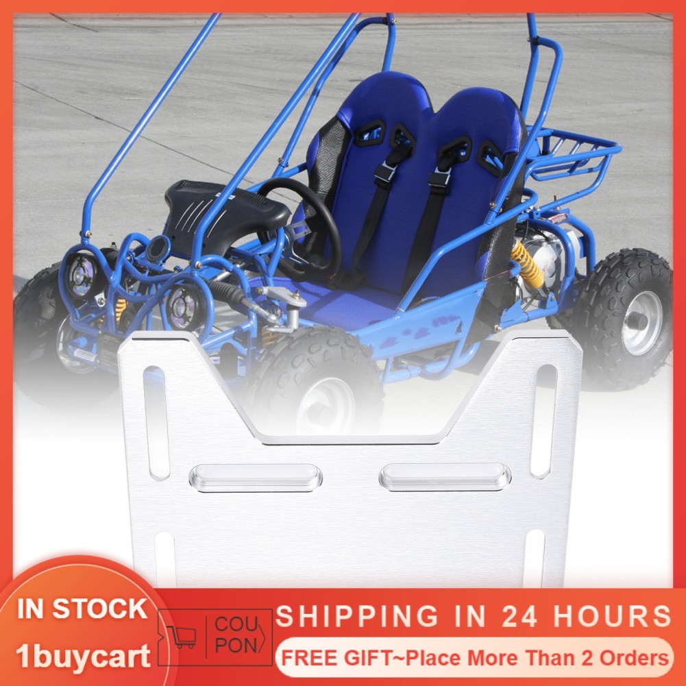1buycart1 Động cơ gắn khung chuyển đổi tấm nhôm với phụ kiện lắp đặt cho xe đạp mini Go Kart (Bạc)
