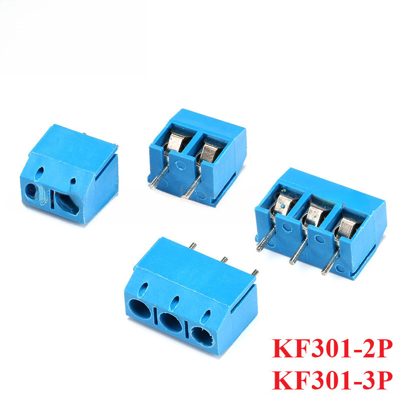 5 Cái / lốc KF301-2P KF301-3P KF301 2Pin 3Pin Vít 2 Pin Pitch 5.0mm Thẳng PCB Vít Thiết Bị Đầu Cuối 