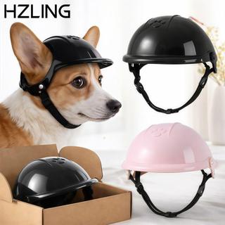 Mũ bảo hiểm chó mèo HZLING, Mũ bảo hiểm xe máy cho thú cưng cứng nhẹ, ngộ nghĩnh có lỗ tai Mũ bảo hiểm chó màu hồng có thể điều chỉnh Phụ kiện thú cưng