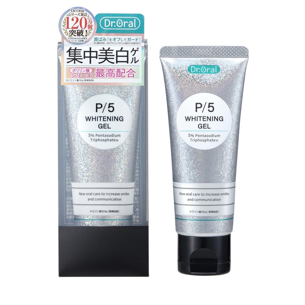 Dr. Oral Whitening Gel Mint 60g - Dual Pack for Intensive Whitening and Stain Removal, Made in Japan
