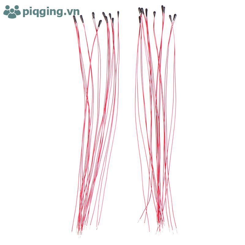 Piqging 10 Chiếc NTC Thermistor MF52B 10K 100K Đầu dò cảm biến nhiệt độ 1% 10CM Dây B3470 B3380 B395
