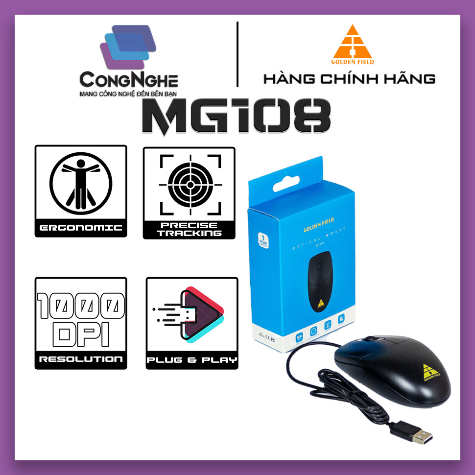 CHUỘT MÁY TÍNH CÓ DÂY GOLDEN FIELD MG108