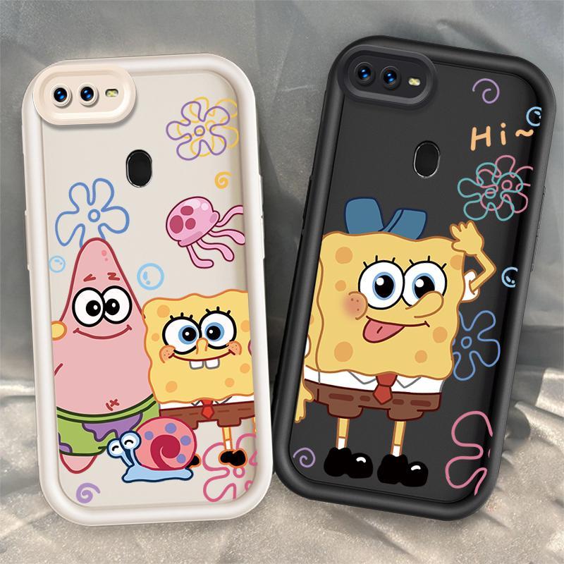 Ốp Lưng Cho OPPO A5S A12 F9 F9 Pro Phim Hoạt Hình Chống Sốc SpongeBob Cặp Đôi Vỏ Điện Thoại TPU Mềm