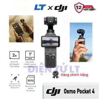 Camera DJI Osmo Pocket 4 - Quay video 4K, ActiveTrack 7.0, CMOS 1-inch, 107GB Bộ nhớ trong