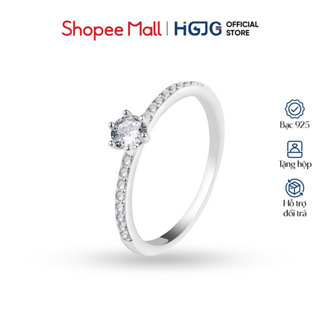  Nhẫn Bạc Nữ S925 Đá Trụ Sang Chảnh Nhẫn Bạc Nữ HGJG Sáng Màu Bền Đẹp Đeo Đi Chơi Hằng Ngày 