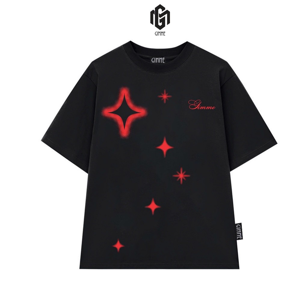 Áo Thun Gimme Tee Oversize - Hình In Con Thoi Unisex Cotton - 250gsm Co Dãn 2 Chiều - GMT71