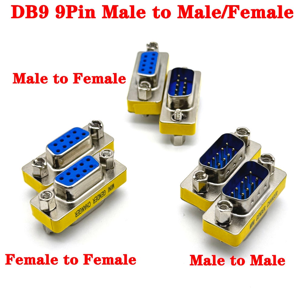 ❈ ❈ ❈ 9Pin DB9 Nam sang Nữ / Nam sang Nam / Nữ sang Nữ / Mini Bộ chuyển đổi giới tính RS232 Serial p