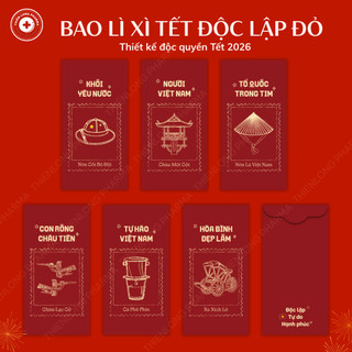   Combo 48 Cái  Bao lì xì Tết Bính Ngọ 2026 - Tết Việt Nam đa dạng mẫu chất liệu giấy C150 loại tốt 