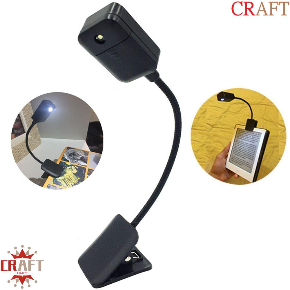 CRAFT Sách Đèn Linh Hoạt Kẹp Mini Ebook Ánh Sáng Ban Đêm Đèn Pin Kẹp Đèn LED