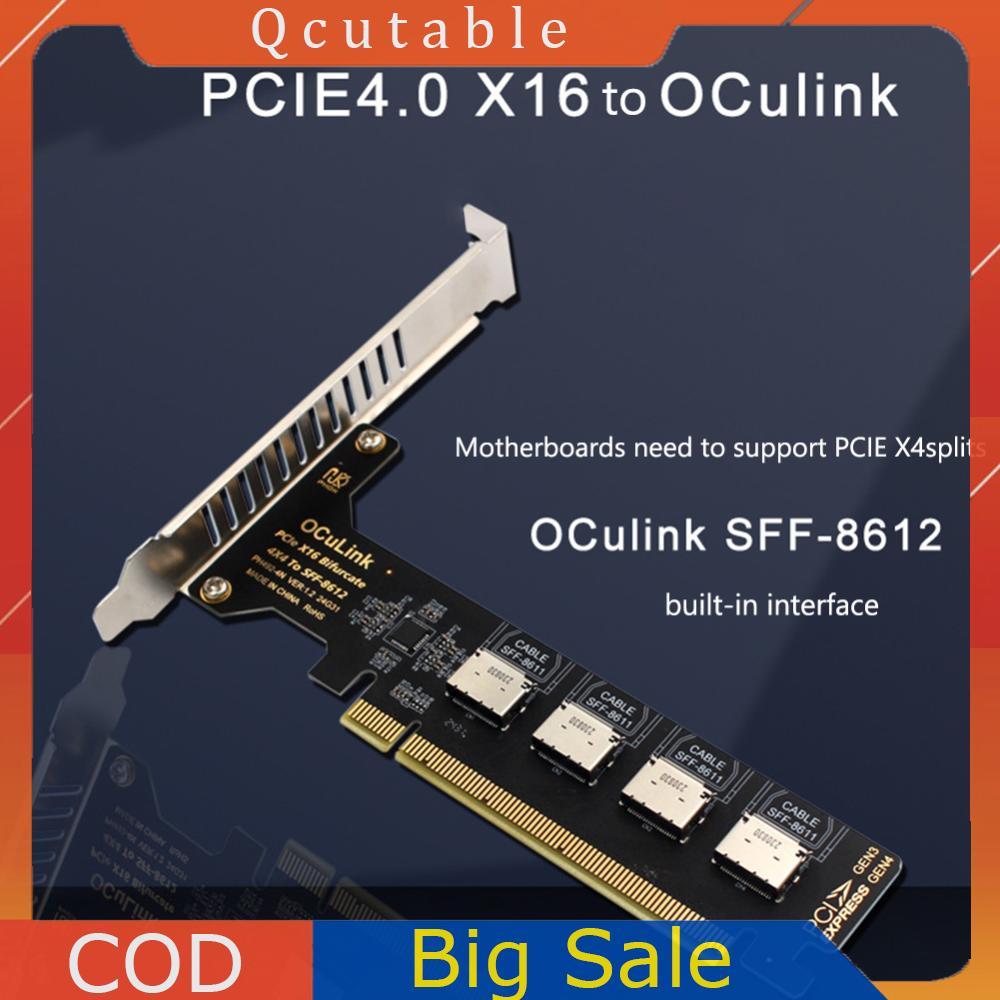 PCIE 4.0 X16 Đến 1 / 4Port OCulink SFF-8612 Chia Thẻ Mở Rộng PCI Express GEN4 64Gb 1 / 4X SFF-8612 S