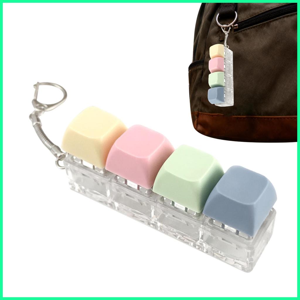 Bàn Phím Clicker Fidget 4 Phím Clicker Đồ Chơi Bàn Phím Móc Khóa Fidget Cho Người Lớn Nhà Trường Du 