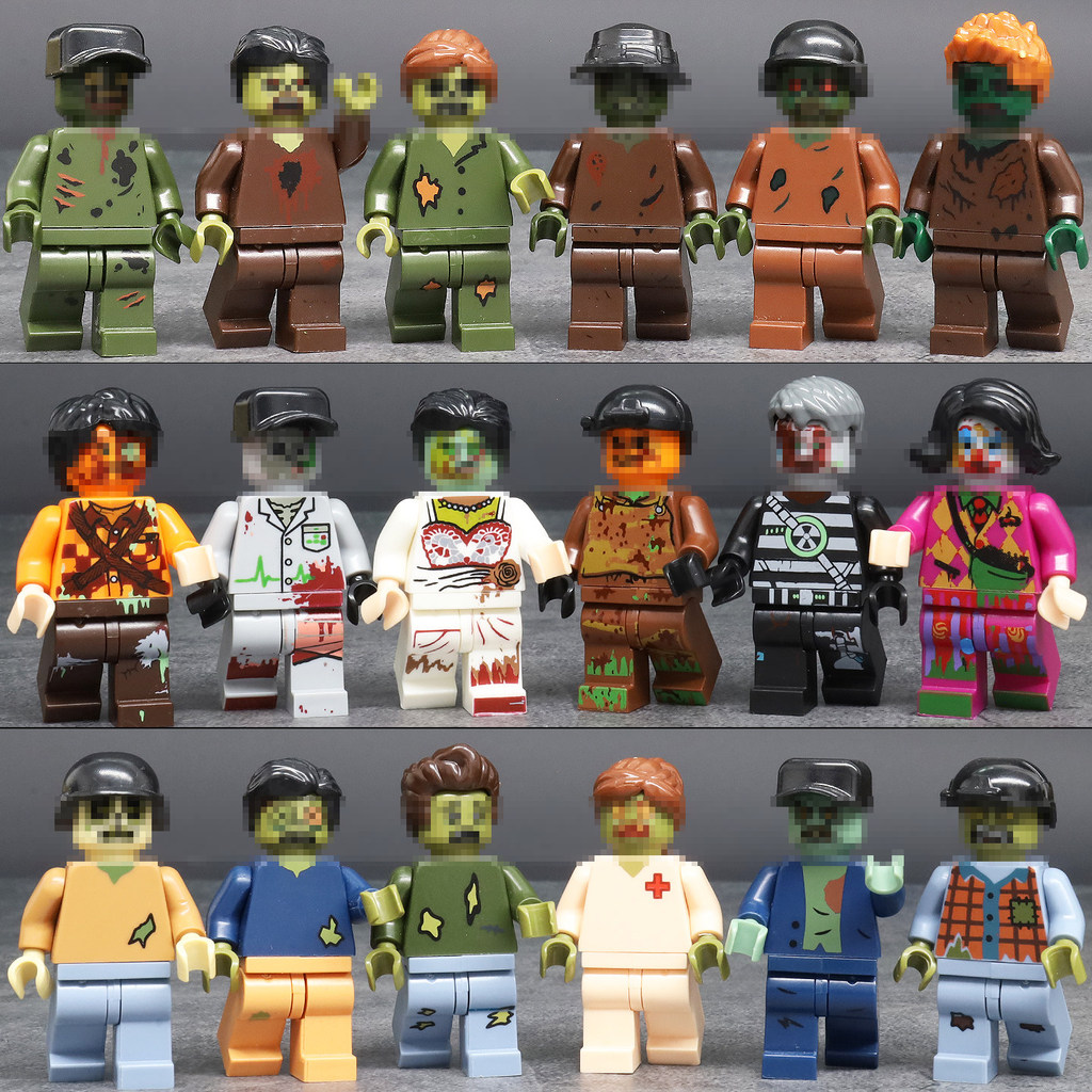 Khối Xây Dựng Minifigures Resident Evil Zombies Cảnh Sát Quân Đội Lực Lượng Đặc Biệt Căn Cứ Còi Tháp