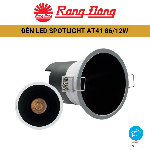 Đèn LED Spotlight Rạng Đông AT41 86/12W – Chip LED COB Cao Cấp, Ánh Sáng Chuẩn, Tuổi Thọ 30.000 Giờ,