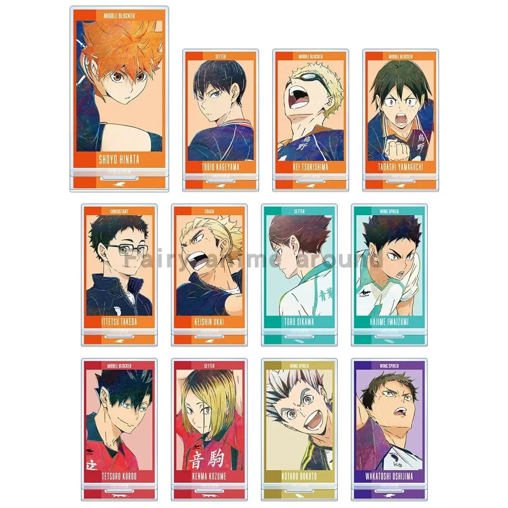 Standee Anime Haikyuu mô hình nhân vật Acrylic trang trí bàn học Hinata Kageyama Kenma Kuroo Oikawa 