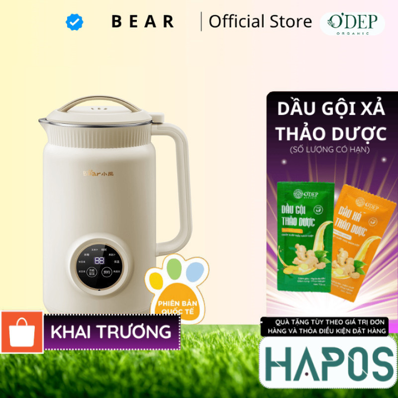 Máy làm sữa hạt 1L Bear DJJ-D06W5 - hàng chính hãng - HAPOS HSA