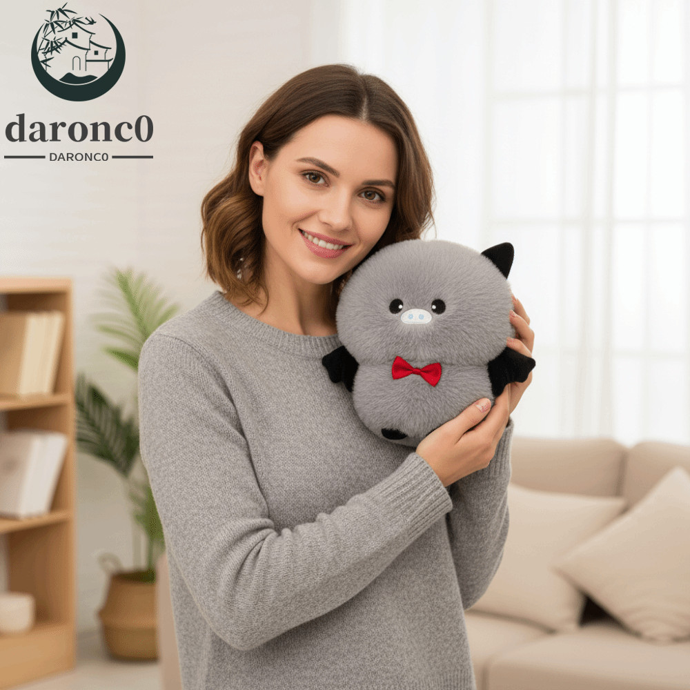 DARONC0 Đồ chơi nhồi bông Little Bat, Đồ chơi dơi hoạt hình nhồi bông mềm