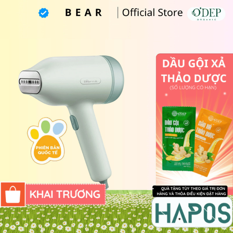 Bàn ủi hơi nước cầm tay Bear GTJ-B10S1 - Hàng chính hãng - Bảo hành 18 tháng - HAPOS HEL