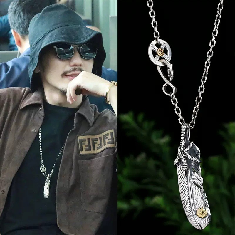 Preferred in-stock items#S925Pure silver necklace in Zhu Yilong and Bai Yu's style, Goro Takahashi s