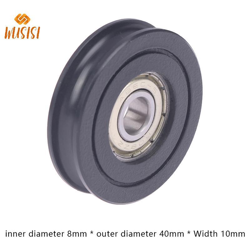 [WUSISI] Delrin POM 8x40x10MM U Loại Rãnh Bi Bánh Xe Ròng Rọc Con Lăn 608ZZ Delrin Bánh Xe MỚI