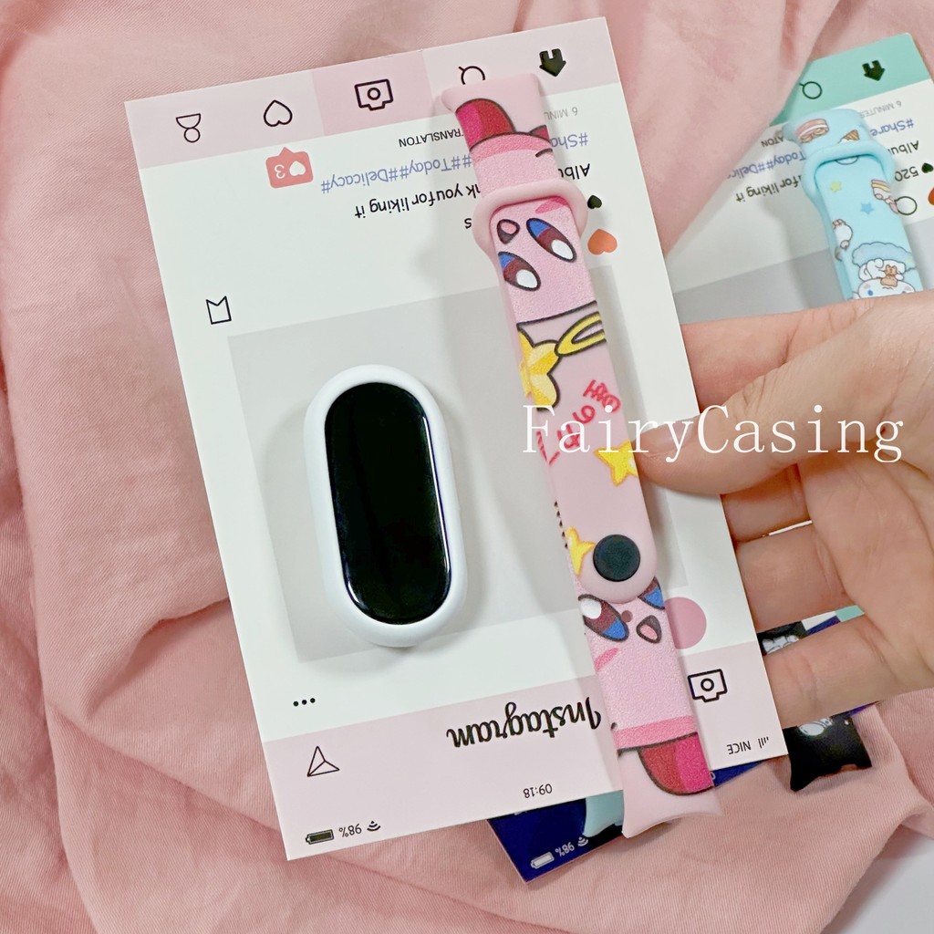 Hoạt Hình Dễ Thương In Dây Đeo Silicon Cho Xiaomi Mi Band 10 9 8 Vòng Tay Phụ Kiện Cho Mi Band 10 NF