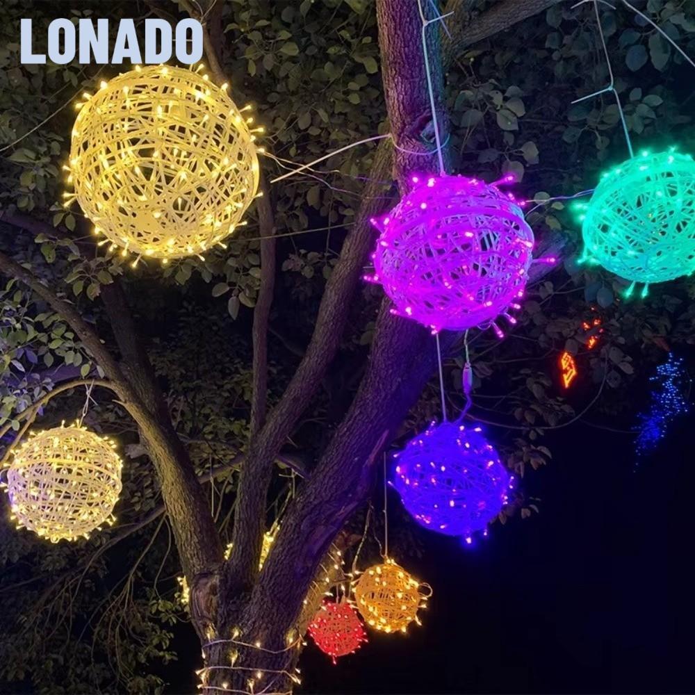 Đèn treo trang trí sân vườn LONADO, Đèn LED bóng mây Festoon 220V, 20 / 28CM Bóng mây Ramadan Festoo