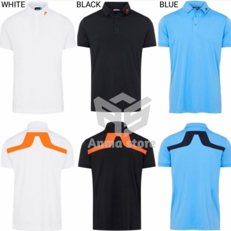 J. J. Áo thun POLO in hình thời trang mới Lindeberg Áo thun ngắn tay
